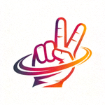 VSport体育官方平台Logo - 橙色与蓝色交织的盾牌形标志