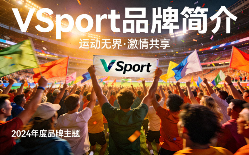 VSport品牌简介背景图 - 一群人在体育场上欢呼庆祝的壮观场景